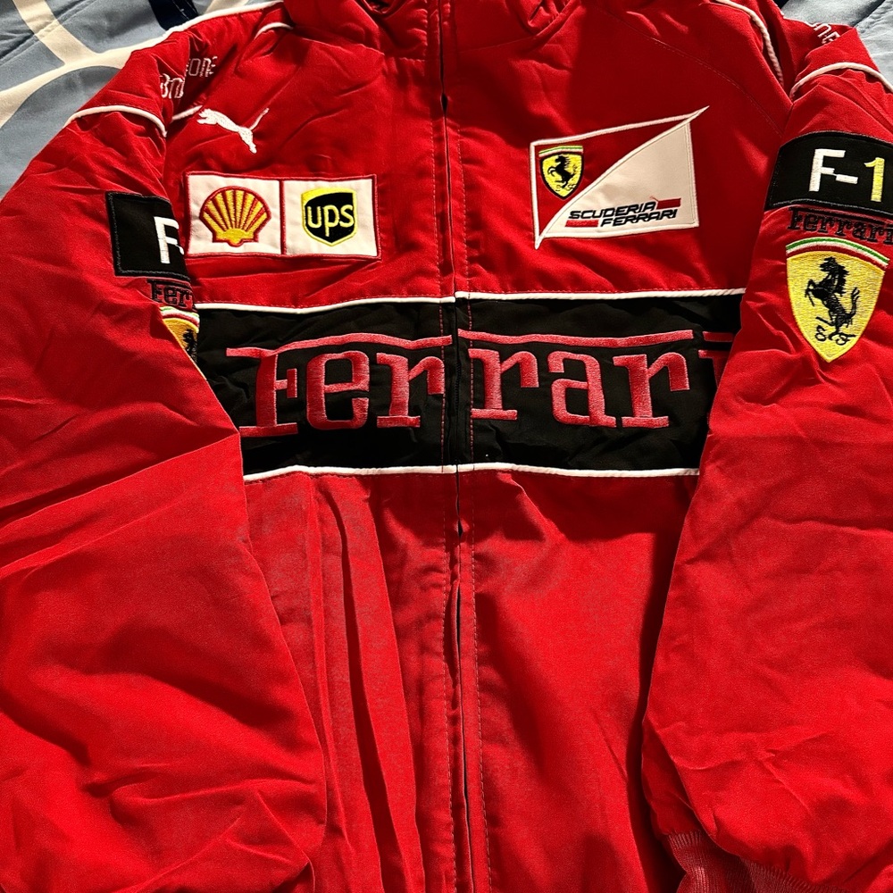 Ferrari Red Racing Jacket with Logos